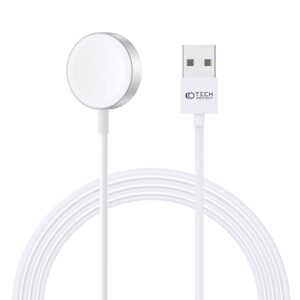 Tech-Protect UltraBoost - Magnetický nabíjecí kabel pro Apple Watch - USB-A, 1,2 m, bílý