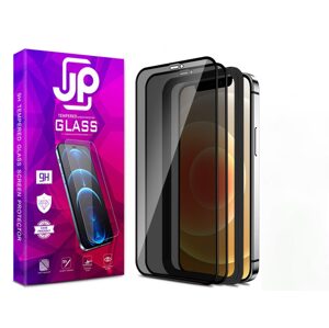 JP Privacy 3D sklo, 2 kusy, s instalačním rámečkem, iPhone 13, černé