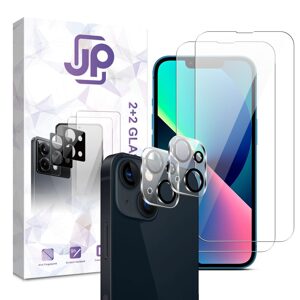 JP Combo pack, Sada 2 tvrzených skel a 2 sklíček na fotoaparát, iPhone 13 Mini
