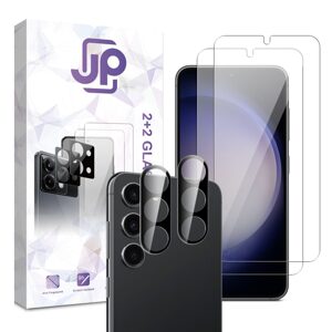 JP Combo pack, Sada 2 tvrzených skel a 2 sklíček na fotoaparát, Samsung Galaxy S23