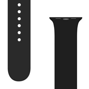 Silikonový řemínek APS Apple Watch 2 / 3 / 4 / 5 / 6 / 7 / 8 / SE (38, 40, 41 mm), černý