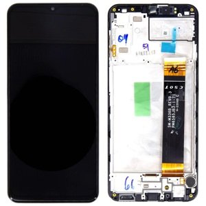 LCD display Samsung A235 Galaxy A23 4G + dotyk + přední kryt Service Pack Original černý