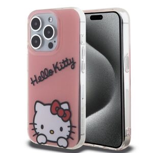 Pouzdro Hello Kitty IML Daydreaming Logo zadní kryt pro Apple iPhone 15 PRO Pink