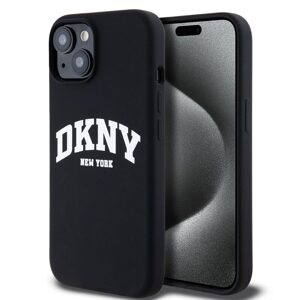 Pouzdro DKNY Liquid Silicone Arch Logo MagSafe zadní kryt Apple iPhone 15 Black
