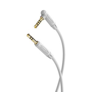 Audio kabel Borofone BL5 jack 3,5 mm na jack 3,5 mm zahnutý šedý