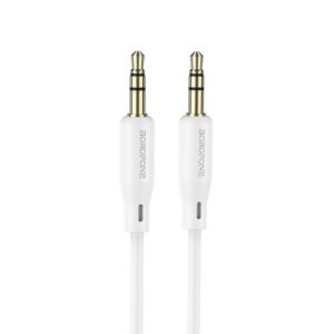 Audio kabel Borofone BL18 jack 3,5 mm na jack 3,5 mm bílý