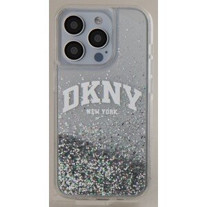 Zadní Kryt DKNY Liquid Glitter Arch Logo pro iPhone 15 Pro Transparent