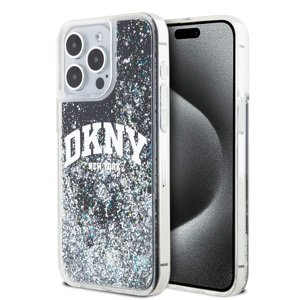 Zadní Kryt DKNY Liquid Glitter Arch Logo pro iPhone 15 Pro Max Black