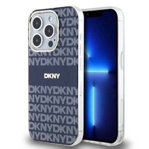 DKNY PC/TPU Repeat Pattern Tonal Stripe Magsafe Zadní Kryt pro iPhone 14 Pro Blue