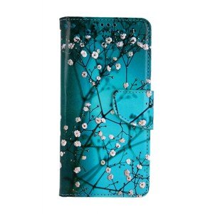 Pouzdro TopQ Xiaomi Poco X3 Pro knížkové Modré s květy 63582 (obal neboli kryt na mobil Xiaomi Poco X3 Pro)