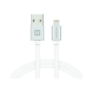 Datový kabel Swissten Lightning pro iPhone 1,2m stříbrný 67920
