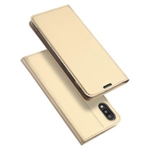 DUX Peňaženkový obal Samsung Galaxy M10 zlatý