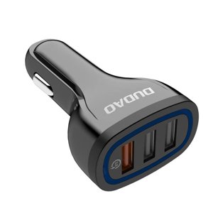 DUDAO R7s Nabíječka do auta 3X USB QuickCharge 3.0 černá
