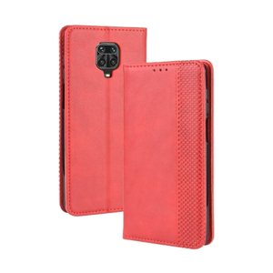 BUSINESS Peňaženkový kryt Xiaomi Redmi Note 9S / Note 9 Pro červený