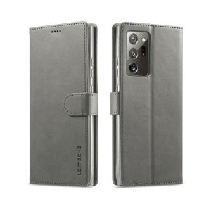 IMEEKE Peňaženkový kryt Samsung Galaxy Note 20 Ultra šedý