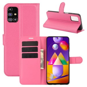LITCHI Peňaženkový kryt Samsung Galaxy M31s růžový