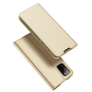 DUX Peňaženkový kryt Samsung Galaxy A02s zlatý