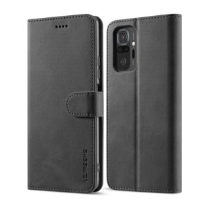 IMEEKE Peňaženkový kryt pro Xiaomi Redmi 10 / Redmi 10 2022 černý