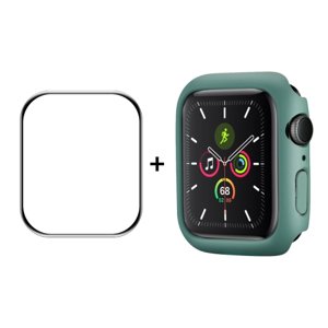 ENKAY Plastový kryt s tvrzeným sklem pro Apple Watch 9 / 8 / 7 (45mm) zelený