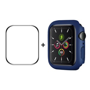 ENKAY Plastový kryt s ochrannou fólií pro Apple Watch 9 / 8 / 7 (41mm) modrý