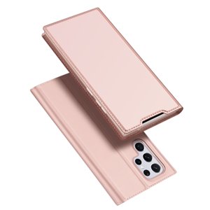 DUX Peněženkový kryt Samsung Galaxy S22 Ultra 5G růžový