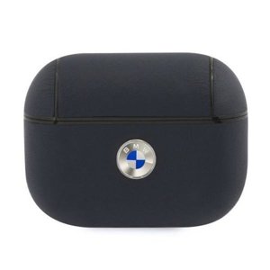 BMW SIGNATURE Kožené pouzdro pro Apple AirPods Pro tmavomodré