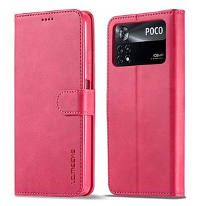 IMEEKE Peněženkový kryt Xiaomi Poco M4 Pro růžový