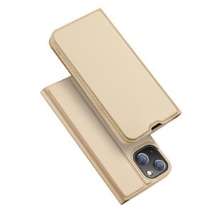DUX Peněženkový kryt Apple iPhone 14 zlatý