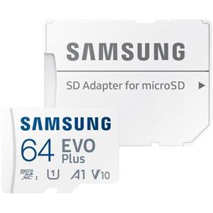 Paměťová karta SAMSUNG microSDXC 64GB EVO Plus + SD adaptér