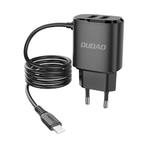 DUDAO A2 Pro T 12W Síťová nabíječka + Lightning kabel černá