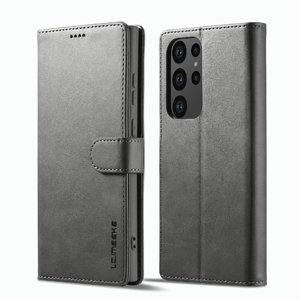 IMEEKE Peňaženkový obal Samsung Galaxy S23 Ultra 5G šedý