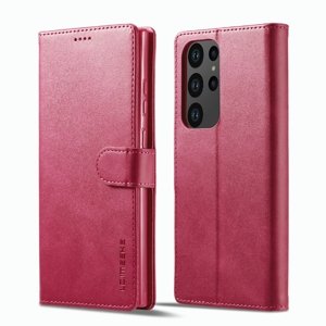 IMEEKE Peňaženkový obal Samsung Galaxy S23 Ultra 5G ružový