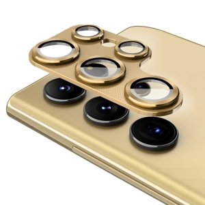 ENKAY ALU Sklo pro fotoaparát Samsung Galaxy S22 Ultra 5G GOLD EN