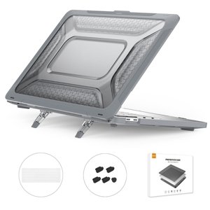 ENKAY RUGGED Ochranný set pre Apple MacBook Pro 13" A1706 / A1989 / A2159 šedý