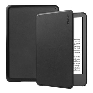 ENKAY LEATHER Zaklápěcí obal pro Amazon Kindle 2022 (11. generace) černý