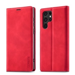 IMEEKE Peněženkový obal Samsung Galaxy S22 5G červený