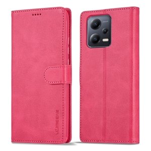 IMEEKE Peněženkový obal Xiaomi Redmi Note 12 5G / Poco X5 5G růžový