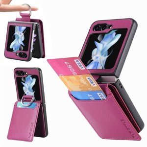 JSM CARD Kryt s přihrádkami pro karty Samsung Galaxy Z Flip 5 5G fialový