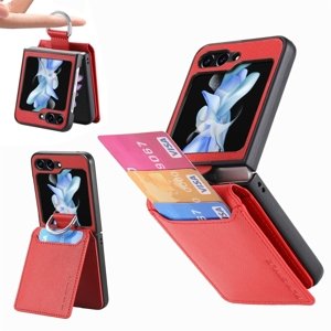 JSM CARD Kryt s přihrádkami pro karty Samsung Galaxy Z Flip 5 5G červený