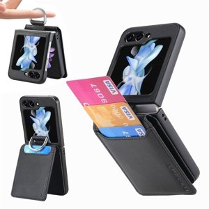 JSM CARD Kryt s přihrádkami pro karty Samsung Galaxy Z Flip 5 5G černý