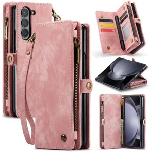 WALLET Ochranný kryt s peněženkou 2v1 pro Samsung Galaxy Z Fold 5 5G růžový