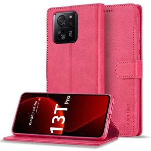 IMEEKE Peněženkový obal pro Xiaomi 13T / 13T Pro růžový