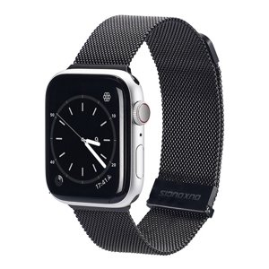 DUX MILANESE Kovový řemínek pro Apple Watch SE / SE 2022 / SE 2023 (44mm) černý
