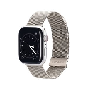 DUX MILANESE Kovový řemínek pro Apple Watch SE / SE 2022 / SE 2023 (44mm) STARLIGHT