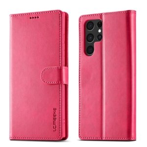 IMEEKE Peněženkový obal pro Samsung Galaxy S24 Ultra 5G růžový