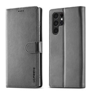 IMEEKE Peněženkový obal pro Samsung Galaxy S24 Ultra 5G šedý