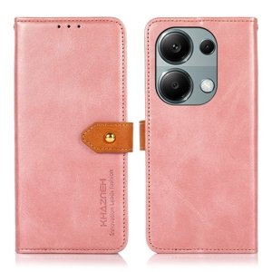KHAZNEH DUAL -COLOR Peněženkový kryt pro Xiaomi Redmi Note 13 Pro / Poco M6 Pro růžový