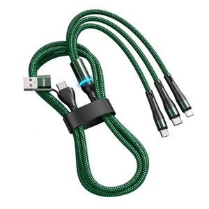 ENKAY 6v1 Kabel USB / USB Typ-C na Lightning / micro USB / USB Typ-C 1.3 metru zelený