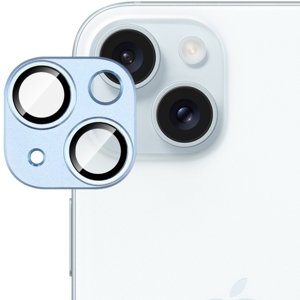 IMAK FULL METAL COVER Sklo pro fotoaparát Apple iPhone 15/15 Plus modré