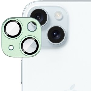 IMAK FULL METAL COVER Sklo pro fotoaparát Apple iPhone 15 / 15 Plus zelené